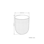 Boho Drum-Shape Textured Metal Side Table – Silver Ombre / Gold Ombre / Copper Ombre, 1-Unit