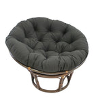 44" Tufted Papasan Chair Cushion, Reversible, Cotton-Polyester Blend – Black / Burgundy / Chocolate / Forest Green / Natural / Navy / Sage / Toffee, 1-Person Use