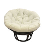 44" Tufted Papasan Chair Cushion, Reversible, Cotton-Polyester Blend – Black / Burgundy / Chocolate / Forest Green / Natural / Navy / Sage / Toffee, 1-Person Use