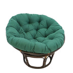 44" Tufted Papasan Chair Cushion, Reversible, Cotton-Polyester Blend – Black / Burgundy / Chocolate / Forest Green / Natural / Navy / Sage / Toffee, 1-Person Use