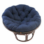 44" Tufted Papasan Chair Cushion, Reversible, Cotton-Polyester Blend – Black / Burgundy / Chocolate / Forest Green / Natural / Navy / Sage / Toffee, 1-Person Use