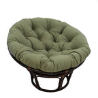 44" Tufted Papasan Chair Cushion, Reversible, Cotton-Polyester Blend – Black / Burgundy / Chocolate / Forest Green / Natural / Navy / Sage / Toffee, 1-Person Use