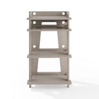 Turntable Stand with Vinyl Record Storage and Cable Management – Gray / Natural, 1-Unit