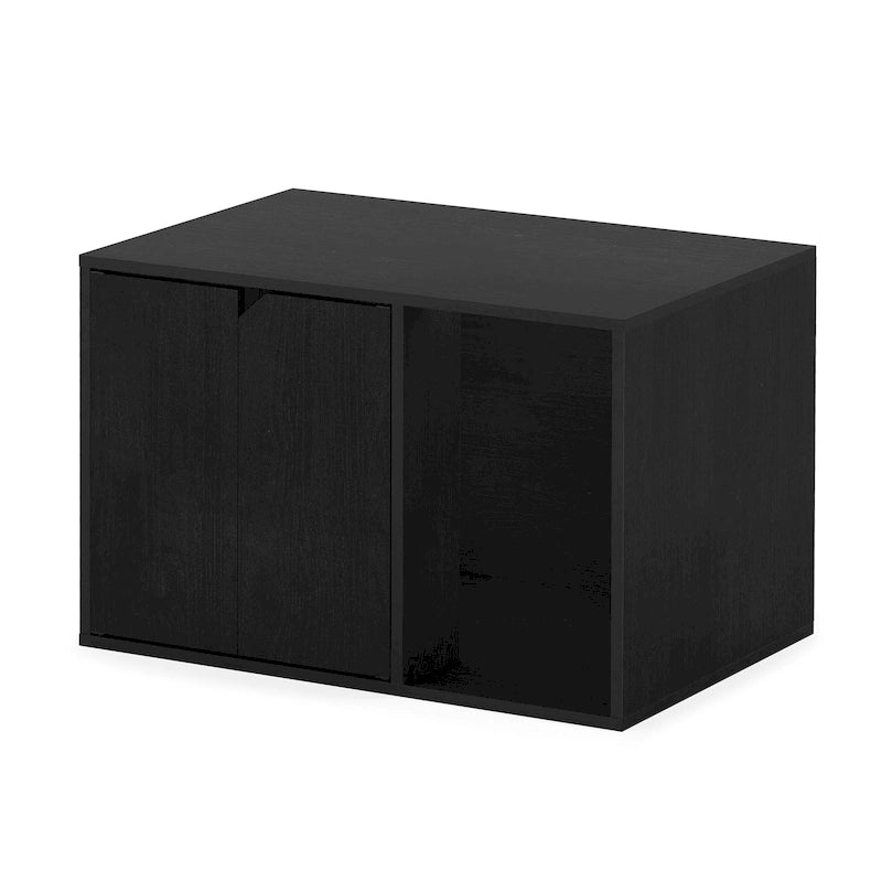 Small Litter Box Enclosure Cabinet with Storage – Columbia Walnut / Americano / Solid White / French Oak Grey, 1-Unit