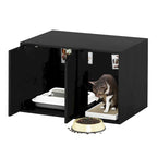 Small Litter Box Enclosure Cabinet with Storage – Columbia Walnut / Americano / Solid White / French Oak Grey, 1-Unit