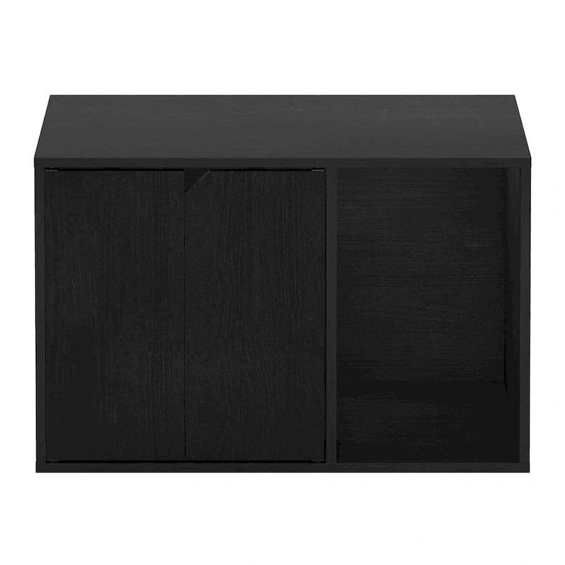 Small Litter Box Enclosure Cabinet with Storage – Columbia Walnut / Americano / Solid White / French Oak Grey, 1-Unit
