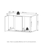 Small Litter Box Enclosure Cabinet with Storage – Columbia Walnut / Americano / Solid White / French Oak Grey, 1-Unit