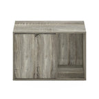 Small Litter Box Enclosure Cabinet with Storage – Columbia Walnut / Americano / Solid White / French Oak Grey, 1-Unit
