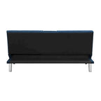 3-Seat Convertible Sofa Chaise with Sleeper – Navy, Twin, 1-Person Sleeper
