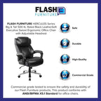 Big & Tall High-Back LeatherSoft Executive Office Chair – Black, 1-Person Use