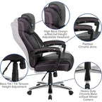 Big & Tall High-Back LeatherSoft Executive Office Chair – Black, 1-Person Use