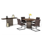 Heritage Oak and Concrete Console Table with Acrylic Sealed Finish – Oak / Dark Grey, 1-Unit