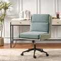 Modern Swivel Office Chair with Removable Upholstery and Tilt Function – Sage / Black / Ivory, 1-Person Use