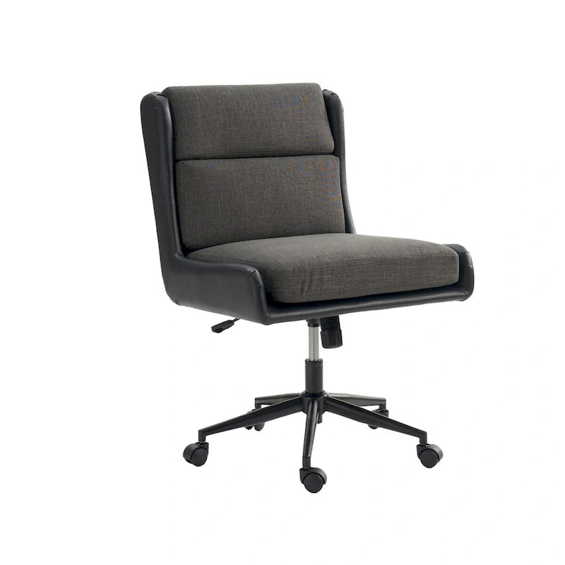 Modern Swivel Office Chair with Removable Upholstery and Tilt Function – Sage / Black / Ivory, 1-Person Use