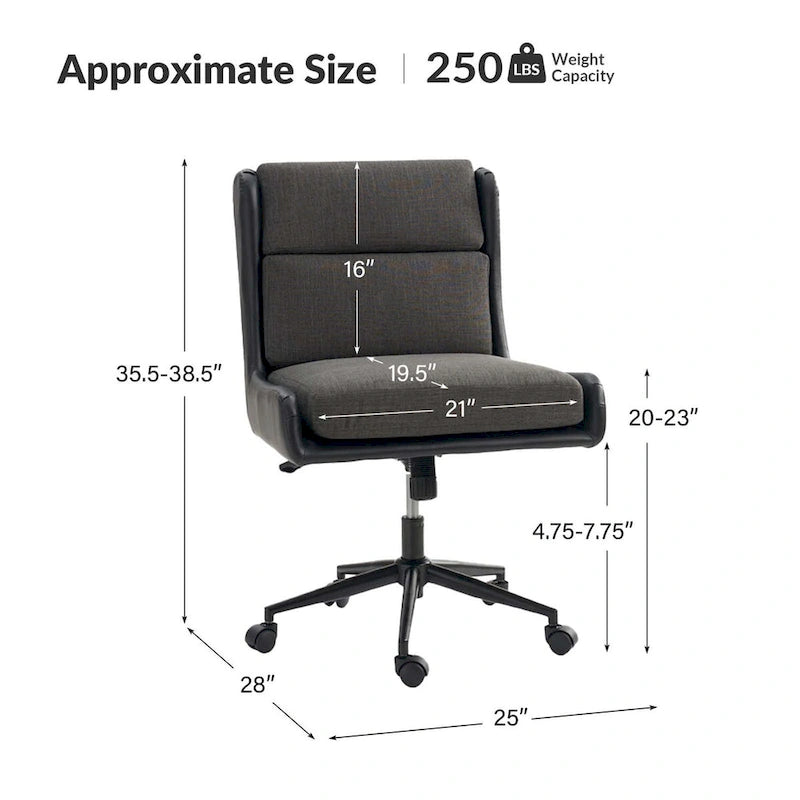 Modern Swivel Office Chair with Removable Upholstery and Tilt Function – Sage / Black / Ivory, 1-Person Use